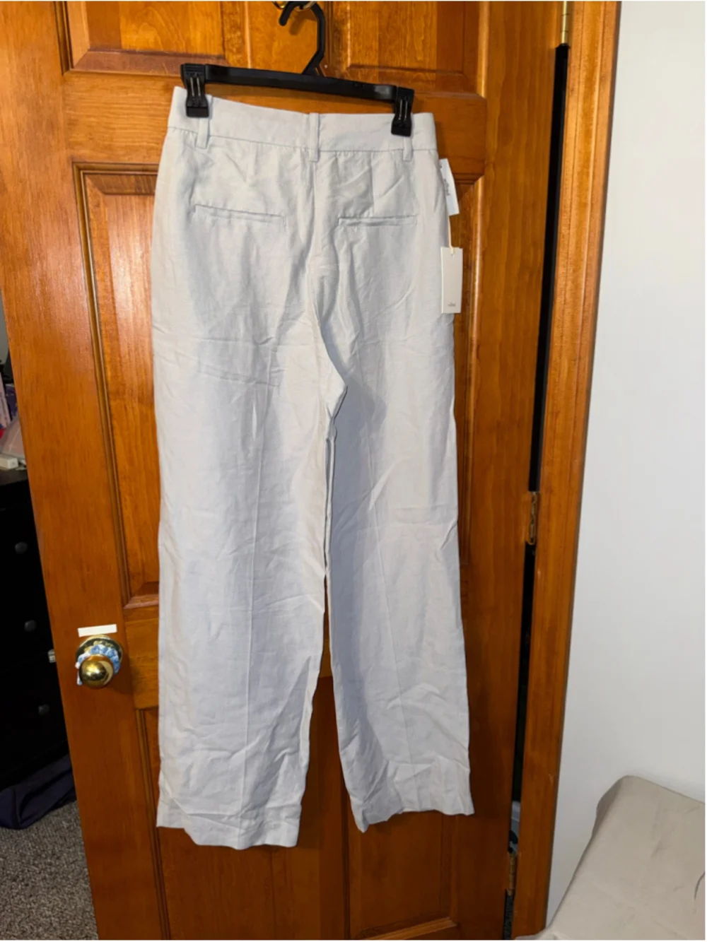 Women's Wilfred Effortless Linen Trousers Size 4 Pearl Grey